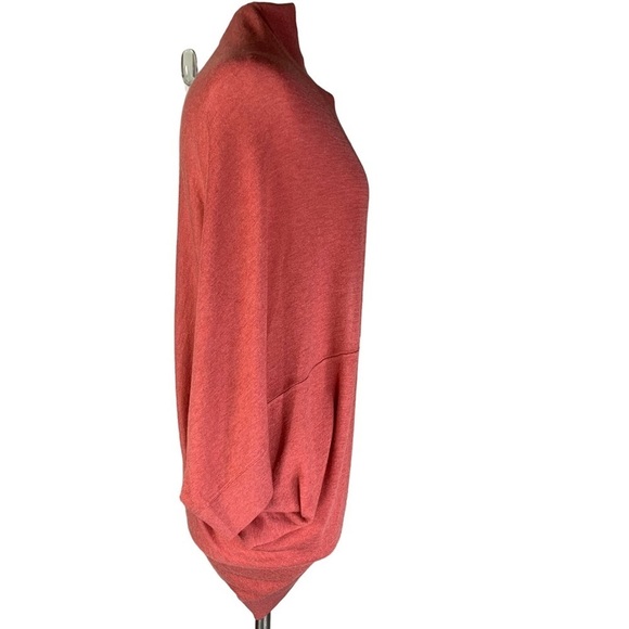 J. Jill Open Front Dolman Sleeve Coral/Rust Merino Wool Tercel So Soft Cardigan - Picture 7 of 16